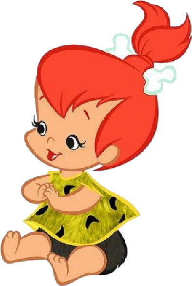 Baby Flintstones Baby Cartoon Characters Baby Clip - Pebbles Flintstone (600x600), Png Download