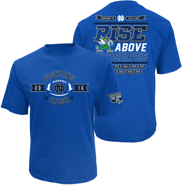 Nd16 Mannequin Mock Up - Notre Dame Football 2018 The Shirt (600x609), Png Download