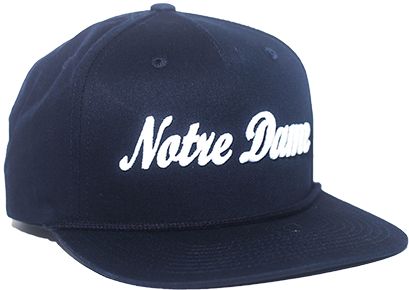 University Of Notre Dame Cursive Retro Snapback Hat - Baseball Cap (675x450), Png Download