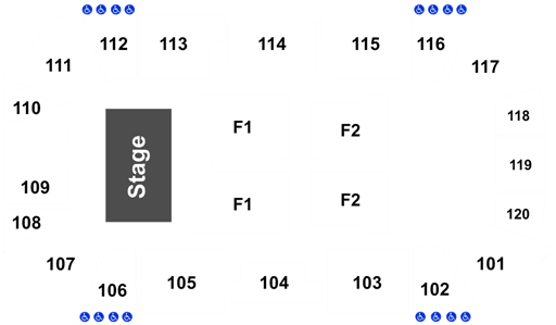 Full Map - Cedar Park Center Seating Chart (525x345), Png Download