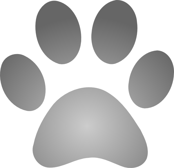 Paw Print With Gradient Png Clip Arts Has (600x578), Png Download