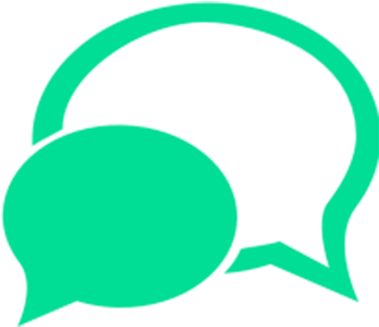 Contact Sprouts Chat Icon That Is Green - Chat Logo Png Black (360x360), Png Download