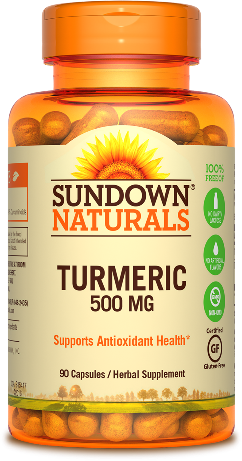 Productimage 65294 Turmeric - Sundown Calcium (1116x1980), Png Download