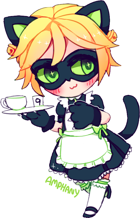 “ Chat Noir Maid ” - Maid (750x748), Png Download