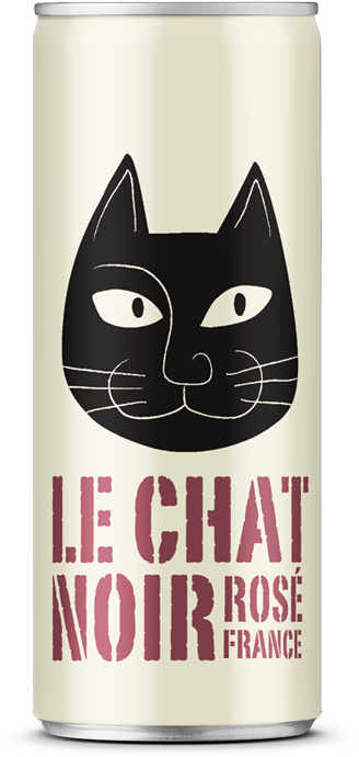 Wine In A Can Le Chat Noir Rose - Poster (350x700), Png Download