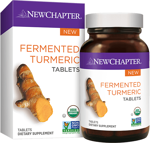 New Chapter Fermented Turmeric 48 Tablets - New Chapter - Wholemega Prenatal Fish Oil 500 Mg. - (500x477), Png Download