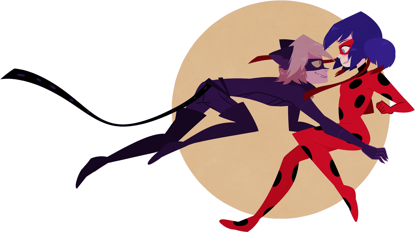 Miraculous Ladybug Images Ladybug And Chat Noir Hd - Miraculous Ladybug Fanart Png (1500x910), Png Download