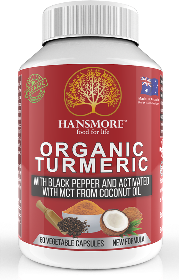 Hansmore Organic Turmeric With Coconut Powder - Turmeric (600x1027), Png Download