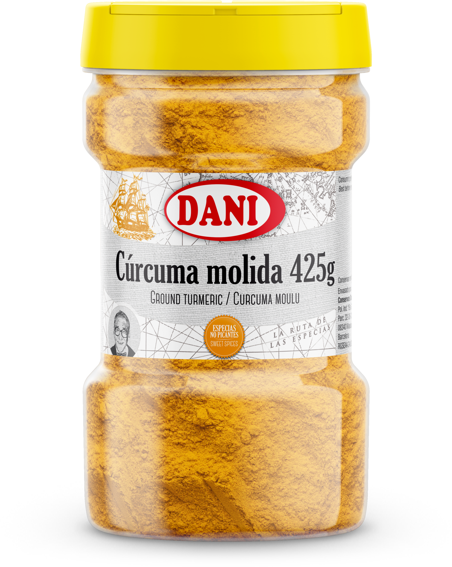 Ground Turmeric 425g - Conservas Dani (2600x2600), Png Download