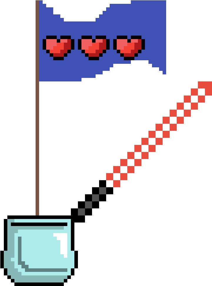 The Flag Of Love Holding A Lightsaber - Minecraft Iron Katana (1200x1200), Png Download