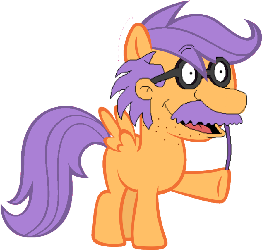 Stratolicious, Crossover, Grandpa Lou, Rugrats, Safe, - Mlp Scootaloo Vector (1072x1024), Png Download