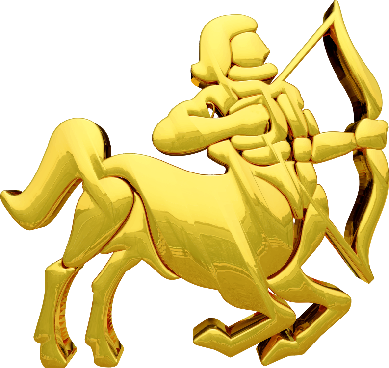 Medium Image - Golden Sagittarius Symbol (793x751), Png Download