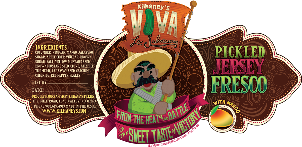 Pickles Clipart Turmeric - Pickle Label (1200x739), Png Download