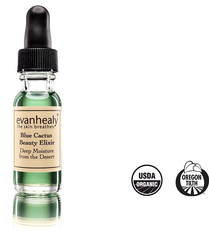 Blue Cactus Beauty Elixir - Organic Certification (1224x1204), Png Download