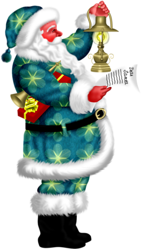 Arana Альбом «clipart / Clipart2 / Santa» На Яндекс - Pink Christmas Santa (283x500), Png Download