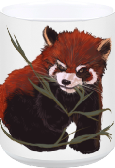 Red Panda Love Mug - Love Mousepad (384x408), Png Download