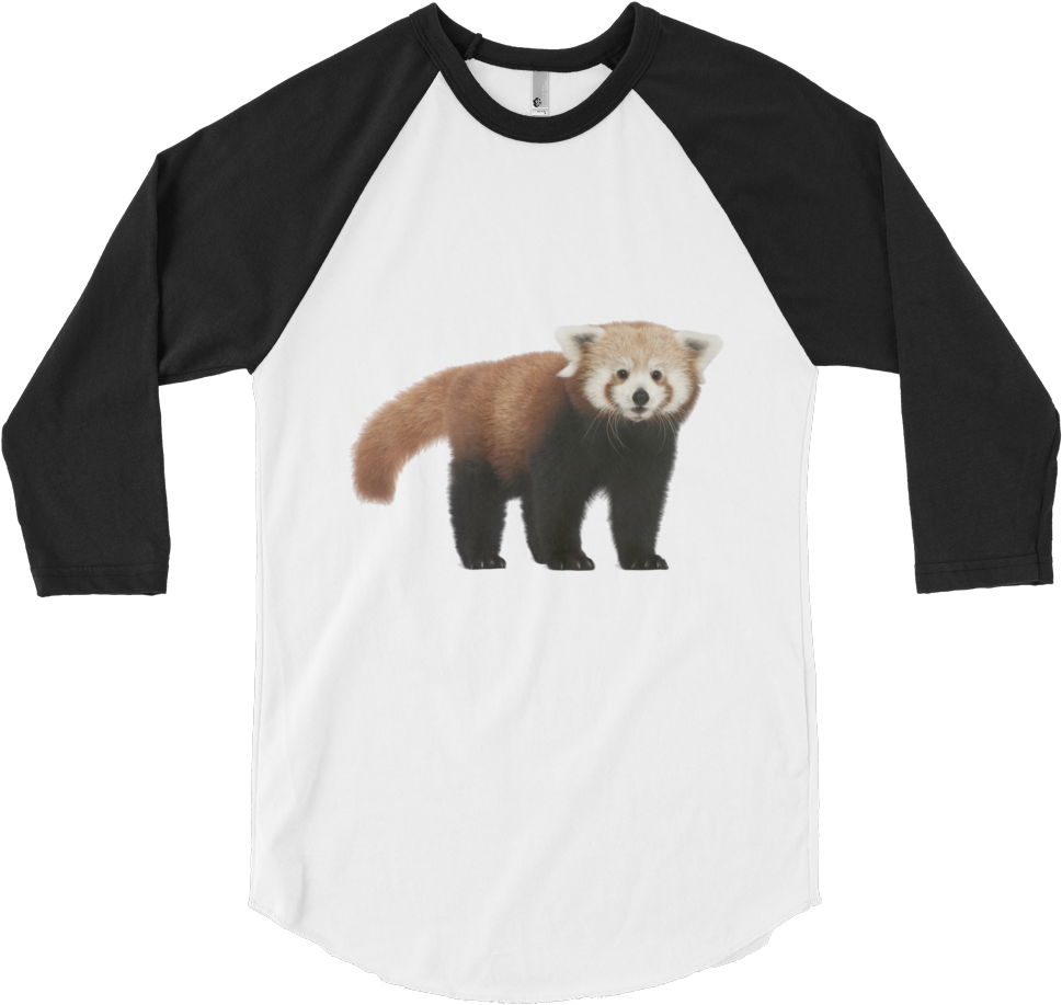 Red-panda Print 3/4 Sleeve Raglan Shirt - Funny Pictures For T Shirts (1000x1000), Png Download