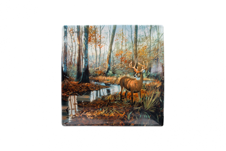 Brett Smith Swamp Buck Platter - Brett Smith Sporting Art Swamp Buck Platter (725x487), Png Download