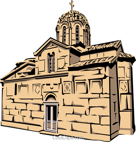 Greek Church Royalty Free Vector Clip Art Illustration - Illustration (459x480), Png Download