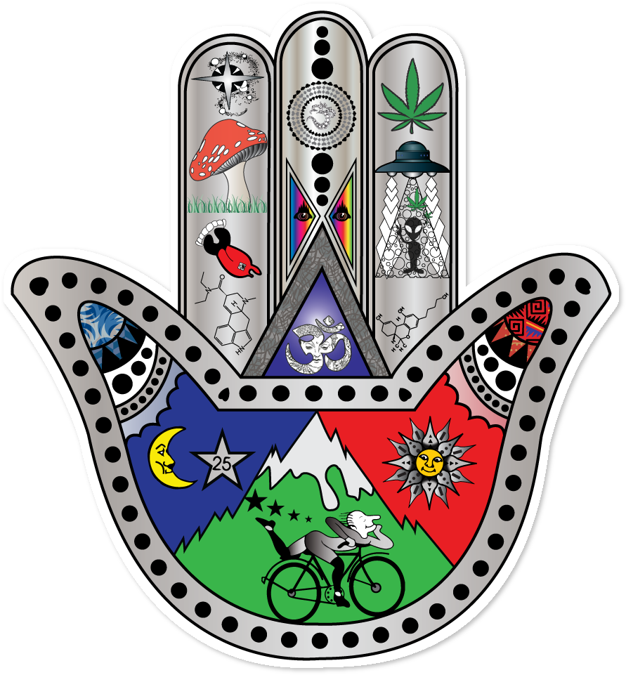 Adesivo Hamsá Psicodélica - Crest (962x962), Png Download