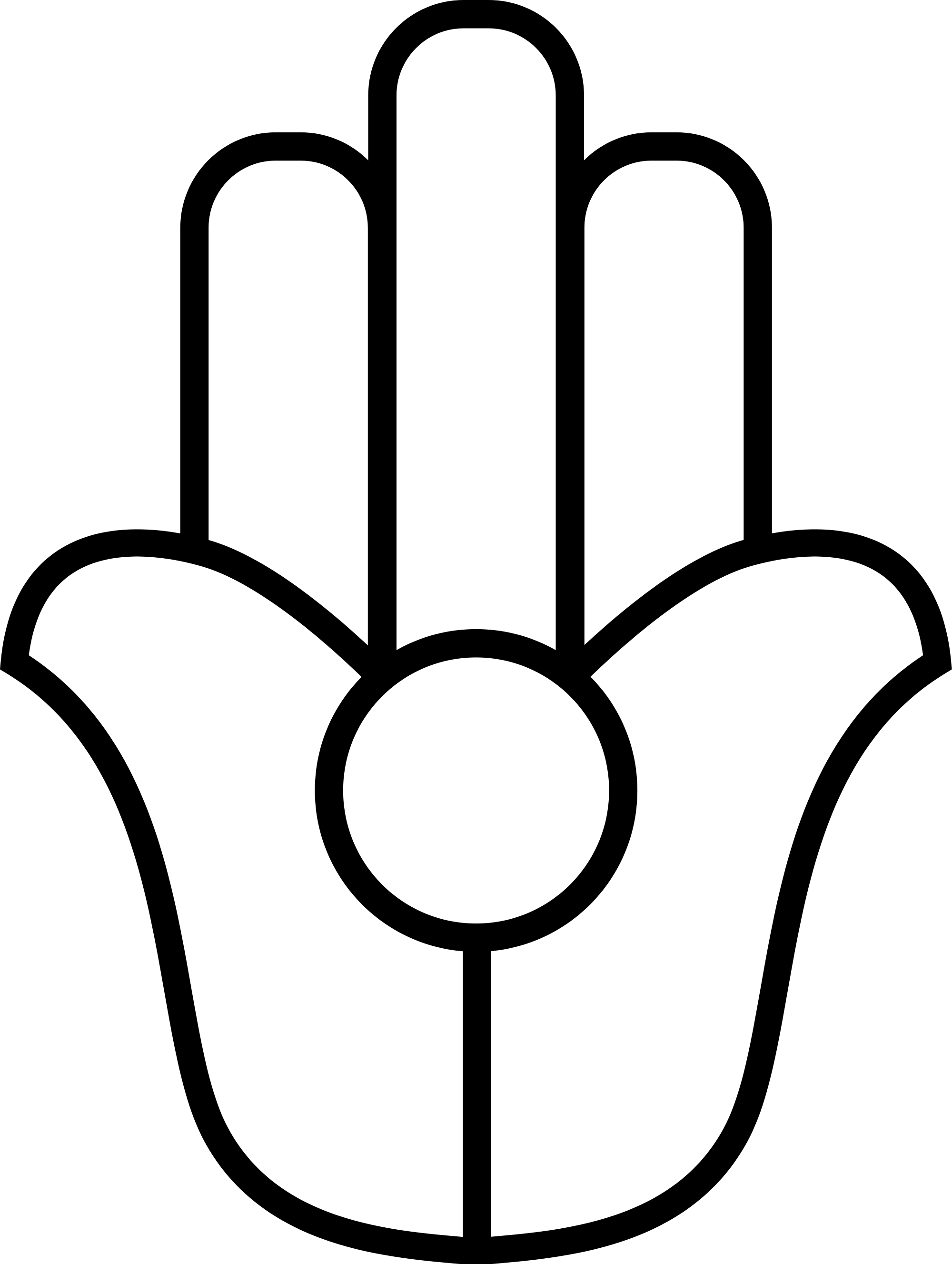 Open - Hand Of Fatima Simple (2000x2654), Png Download