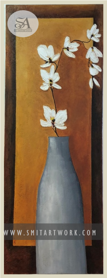 #orchids #whiteorchid #whiteorchids #orchidart #orchidpainting - Gardenia (675x977), Png Download