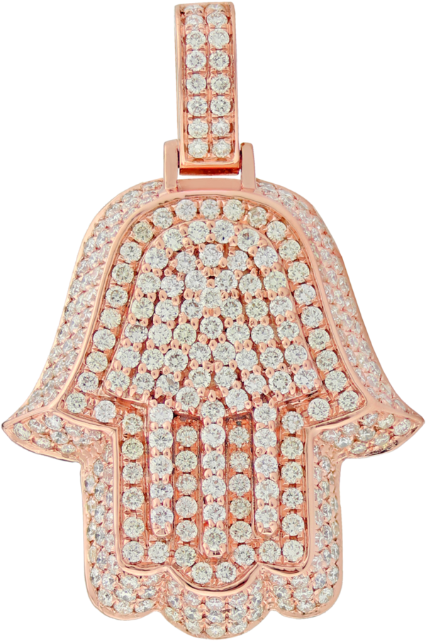 3d Hamsa Pendant 14k Rg (1000x1000), Png Download