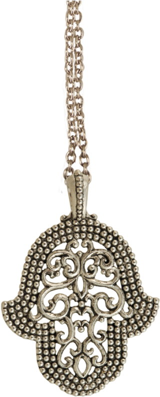 Beaded Hamsa Necklace (800x800), Png Download
