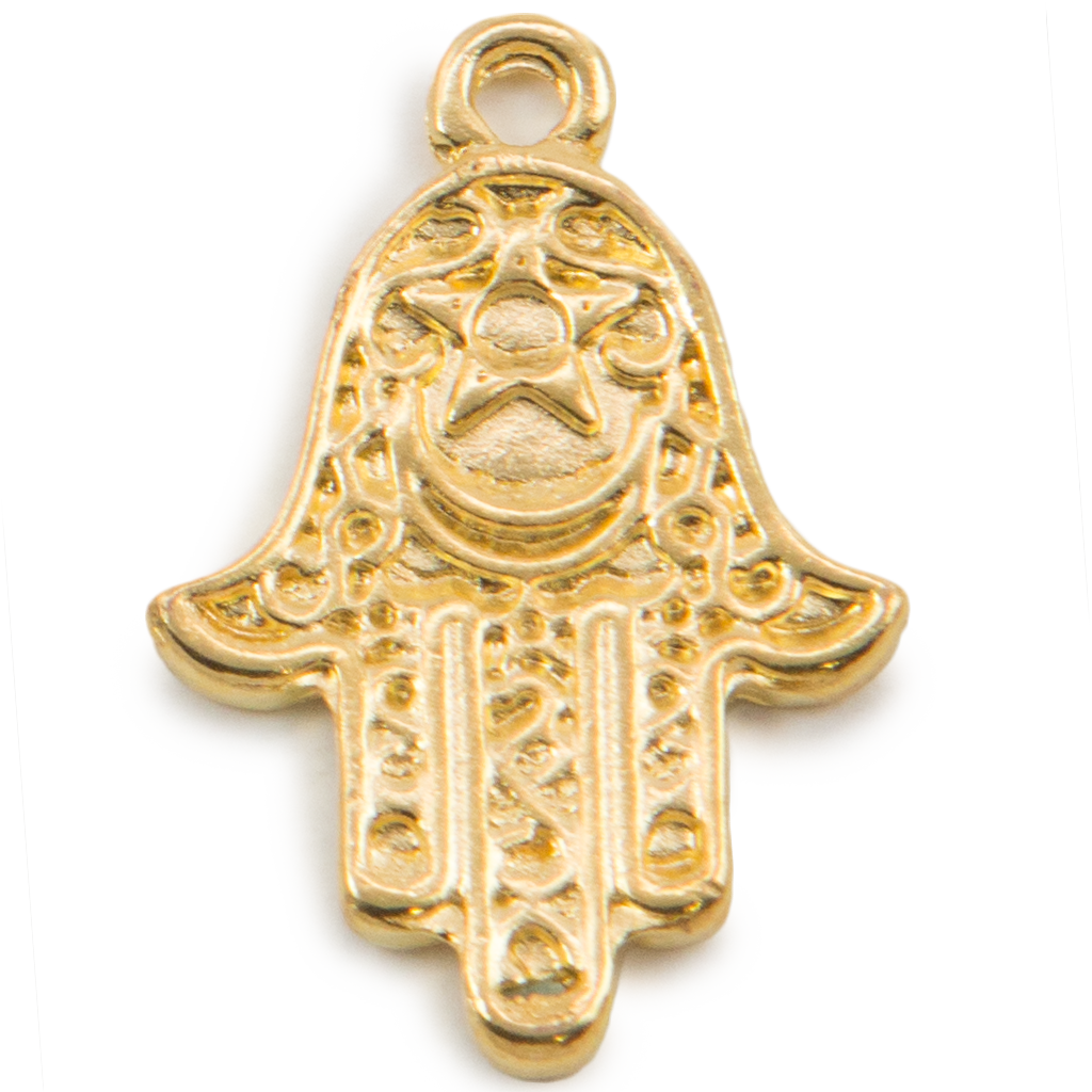 Gold Hamsa Charm (1024x1024), Png Download