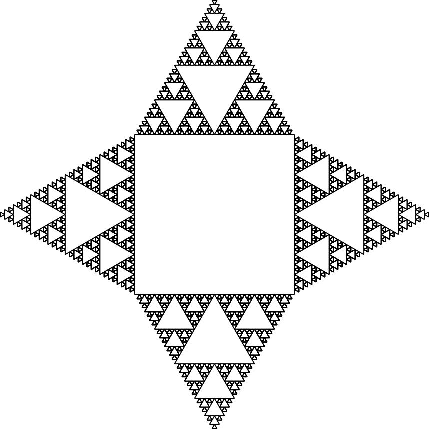 Drawn Fractal Simple - Процессор Вектор (859x859), Png Download