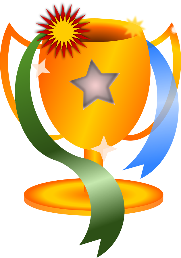 Trophy Clip Art At Clker - Prize Cup Clip Art (414x592), Png Download