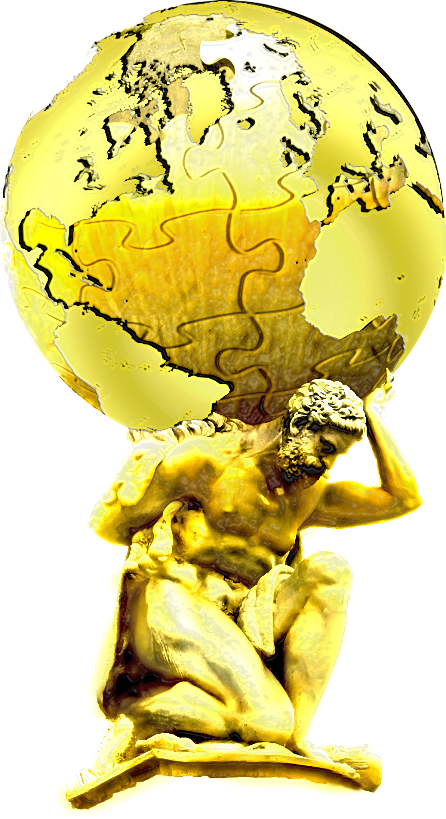 Gold Atlas V2 - Globe (2304x3072), Png Download