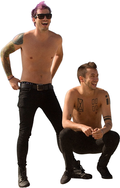 Top, Twenty One Pilots, And Josh Dun Image - Tyler And Josh Png (385x603), Png Download
