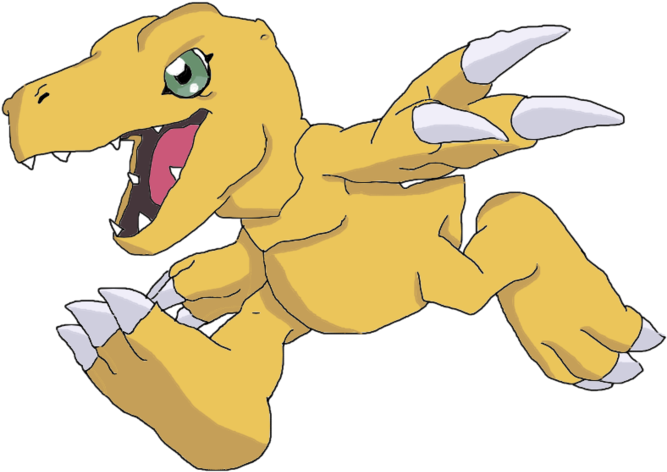 Agumon - Taichi And Agumon (703x523), Png Download