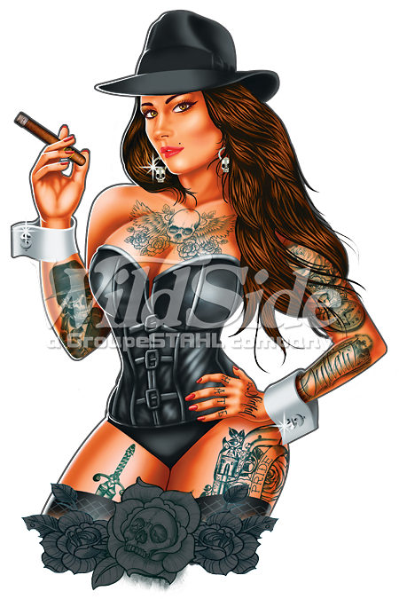 Gangster Pin-up Girl - Gangster Pin Up Girl (675x675), Png Download