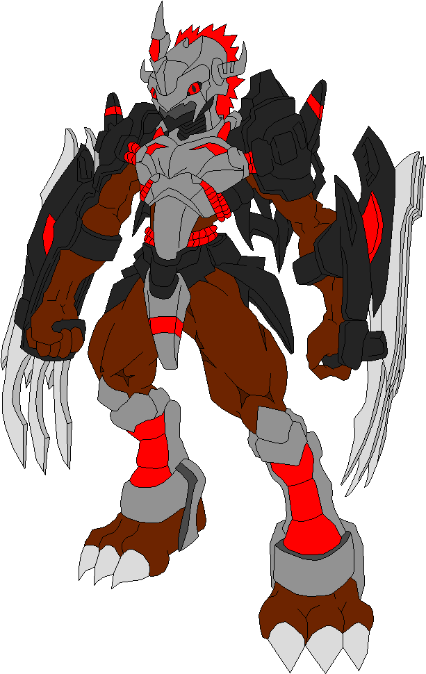Umbra Wargreymon - Black Agumon X (633x973), Png Download