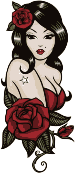 Download Transparent Old School Pin-up Girl Flash Sailor Tattoos
