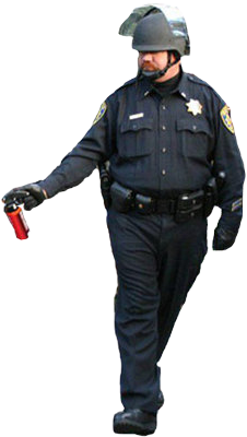 Uc Davis Pepper Spray Incident Profession Police Officer - Pepper Spray Cop Transparent (680x445), Png Download
