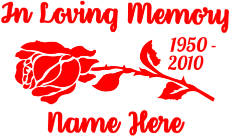 Rose Loving Memory - Hjlwst Sexy Rose Tattoo Stickers Temporary Tattoos(1 (480x280), Png Download