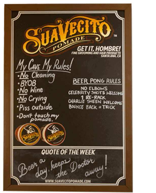 Man Cave Blackboard - Suavecito - Original Hold Pomade 4oz (1000x800), Png Download