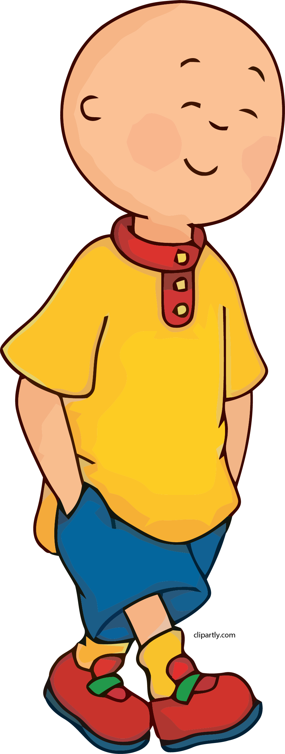 Caillou Happy Clipart Png - Caillou Clipart (908x2400), Png Download