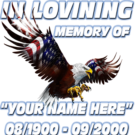 In Loving Memory Patriot Eagle Decal - Decal (525x525), Png Download