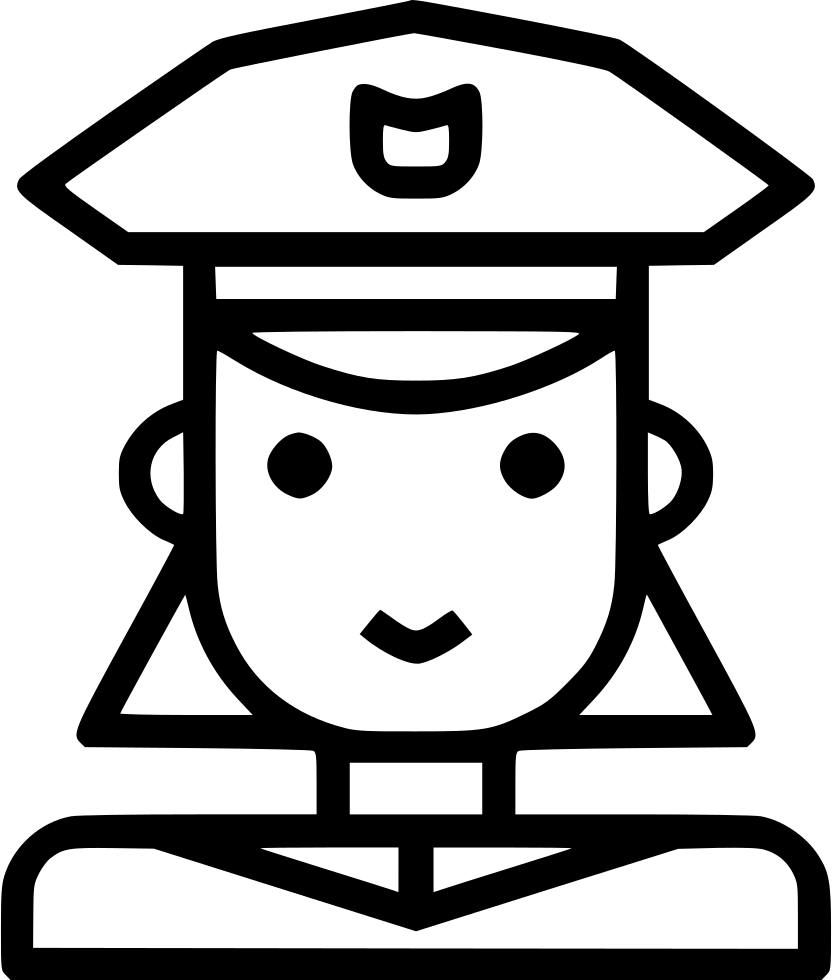 Police Officer Female Human - Icon (832x980), Png Download