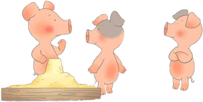 Wibbly Pig And Two Friends Near The Sandpit Png - Friends (1000x588), Png Download