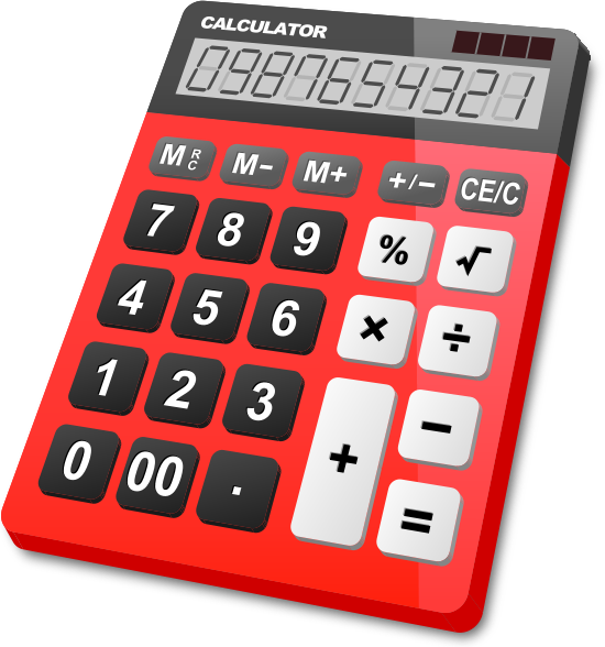 Calculator Red - Clip Art Calculator (550x588), Png Download