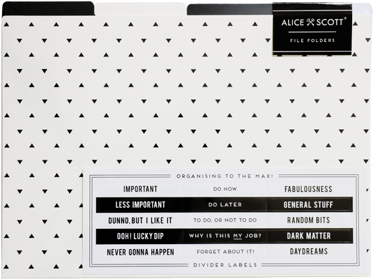 Portico Designs Alice Scott File Folders (600x600), Png Download