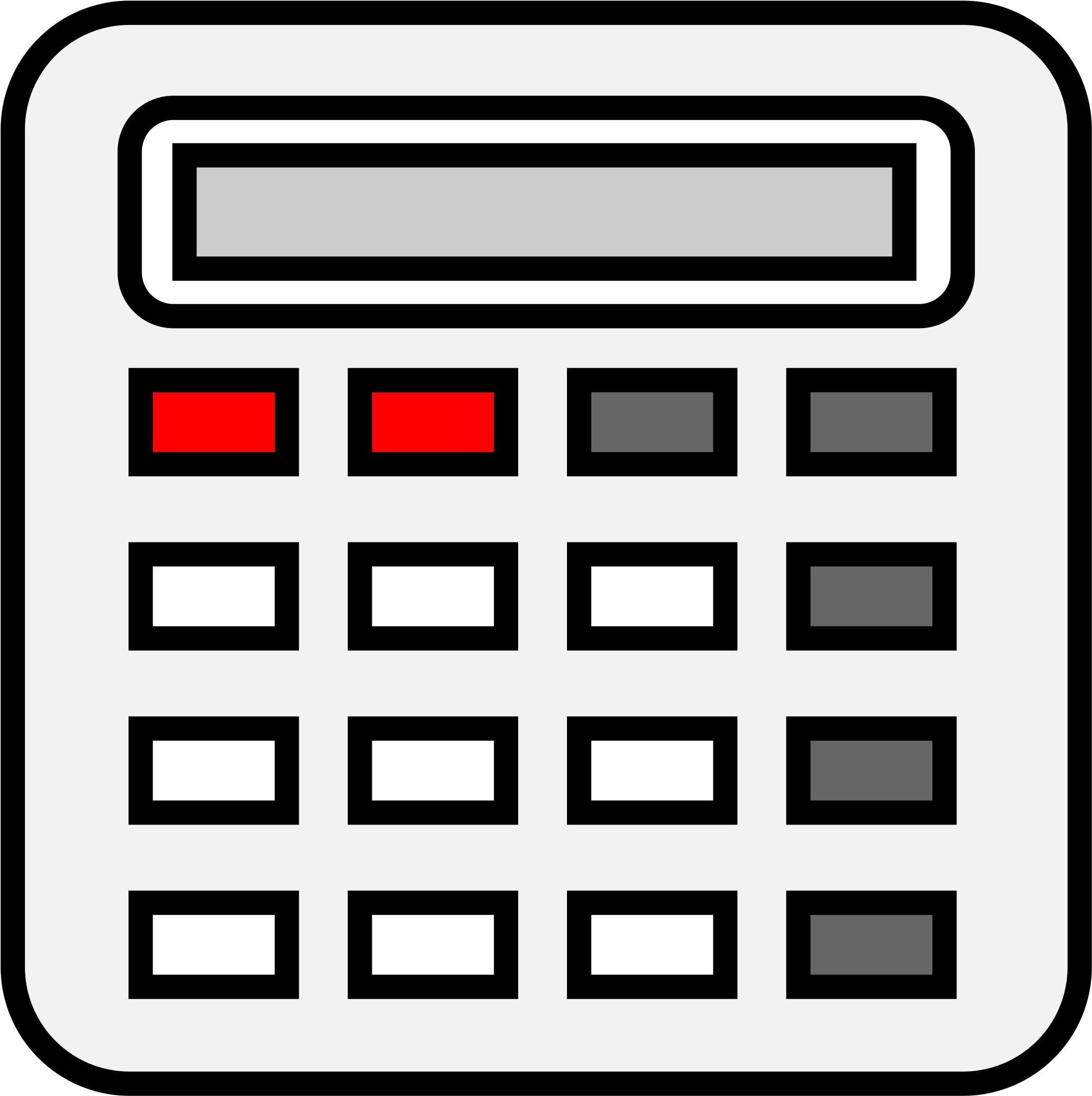 Big Image - Calculator Clipart Png (2393x2400), Png Download