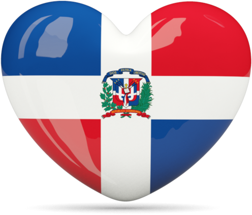 La Española, Quizas La Primera Isla Que Divisó Colón, - Dominican Republic Flag Heart (640x480), Png Download
