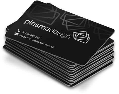 A Stack Of Satin Black Plastic Cards - Hd Images Of Business Cards (495x388), Png Download