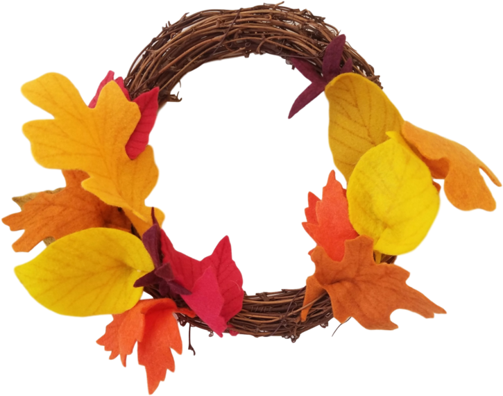 Fall Leaves Wreath - Illustration (769x1024), Png Download